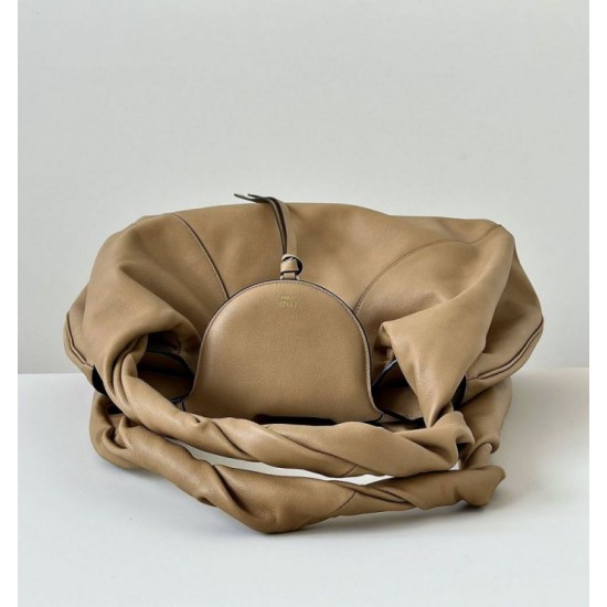 Premium Replica Fendi Spy small/medium/large hobo bag with twisted handle apricot At Cheap Price