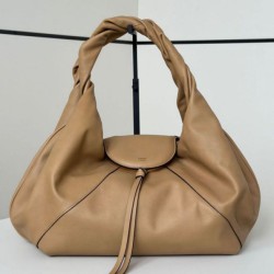 Premium Replica Fendi Spy small/medium/large hobo bag with twisted handle apricot At Cheap Price