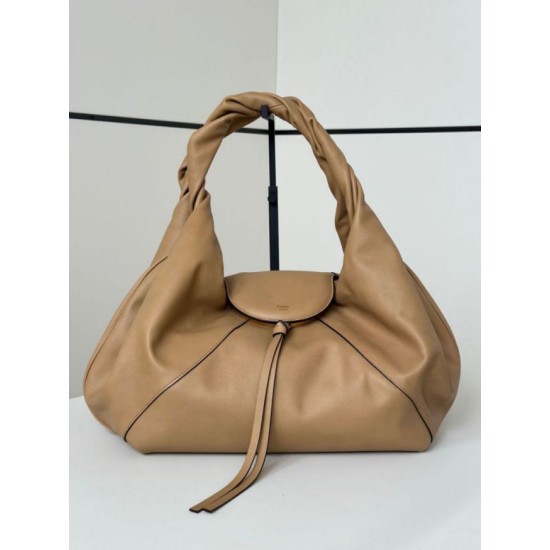 Premium Replica Fendi Spy small/medium/large hobo bag with twisted handle apricot At Cheap Price