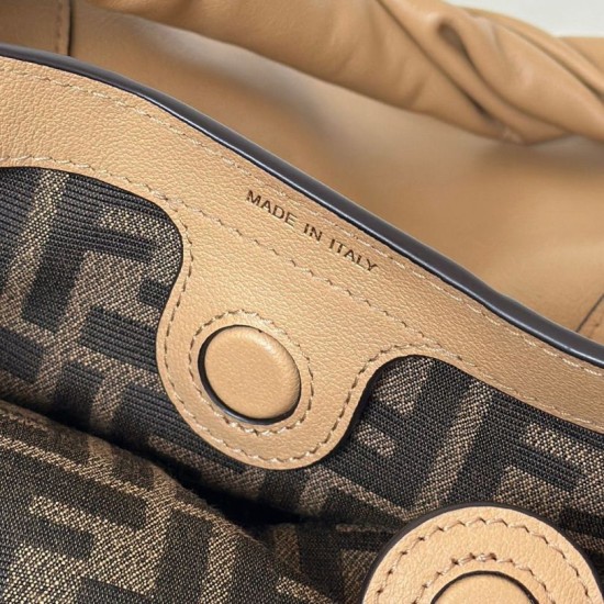 Premium Replica Fendi Spy small/medium/large hobo bag with twisted handle apricot At Cheap Price