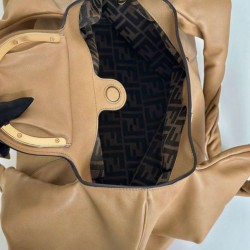 Premium Replica Fendi Spy small/medium/large hobo bag with twisted handle apricot At Cheap Price