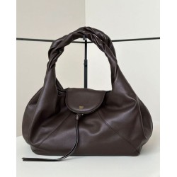 Premium Replica Fendi Spy small/medium/large hobo bag with twisted handle coffee At Cheap Price