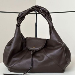 Premium Replica Fendi Spy small/medium/large hobo bag with twisted handle coffee At Cheap Price