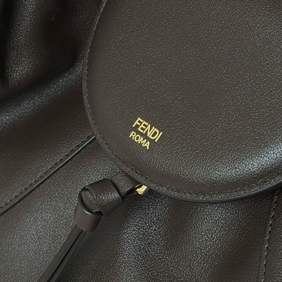 Premium Replica Fendi Spy small/medium/large hobo bag with twisted handle coffee At Cheap Price