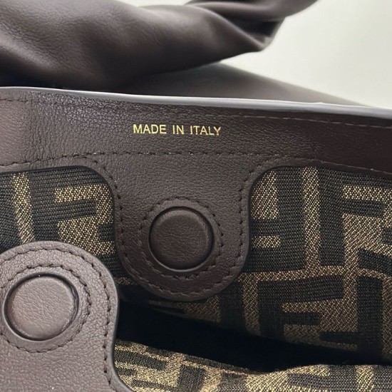 Premium Replica Fendi Spy small/medium/large hobo bag with twisted handle coffee At Cheap Price