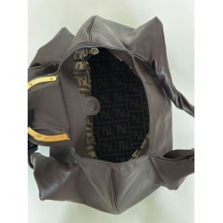 Premium Replica Fendi Spy small/medium/large hobo bag with twisted handle coffee At Cheap Price