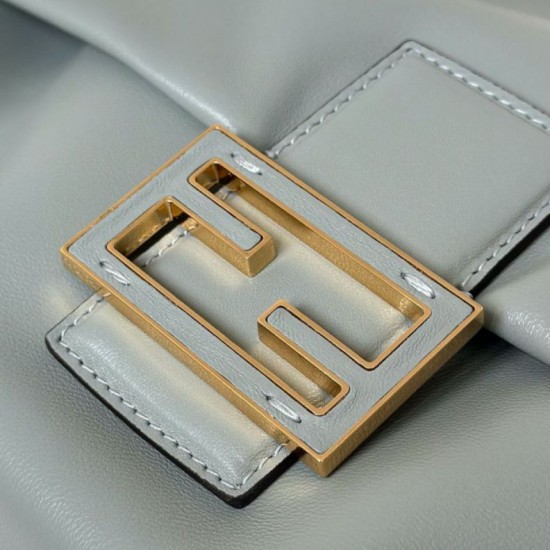 Premium Replica Fendi Mamma Baguette Medium/Large Bag Dove Gray At Cheap Price