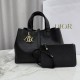 Premium Replica Dior Toujours Medium/Large Bag Black Macrocannage Calfskin At Cheap Price
