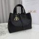 Premium Replica Dior Toujours Medium/Large Bag Black Macrocannage Calfskin At Cheap Price