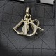 Premium Replica Dior Toujours Medium/Large Bag Black Macrocannage Calfskin At Cheap Price