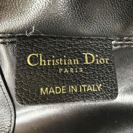 Premium Replica Dior Toujours Medium/Large Bag Black Macrocannage Calfskin At Cheap Price