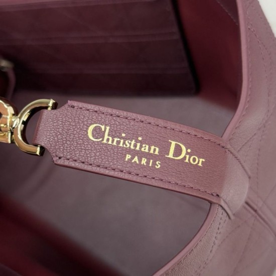 Premium Replica Dior Toujours Medium/Large Bag Burgundy Macrocannage Calfskin At Cheap Price