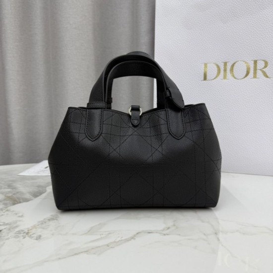 Premium Replica Dior Toujours Small Bag Black Macrocannage Calfskin At Cheap Price