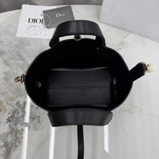 Premium Replica Dior Toujours Small Bag Black Macrocannage Calfskin At Cheap Price