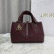 Premium Replica Dior Toujours Small Bag Burgundy Macrocannage Calfskin At Cheap Price