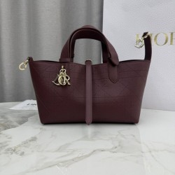 Premium Replica Dior Toujours Small Bag Burgundy Macrocannage Calfskin At Cheap Price