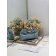 Premium Replica Dior Bow Bag with Blue Bow and Gold-Finish Metal At Cheap Price