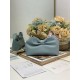 Premium Replica Dior Bow Bag with Blue Bow and Gold-Finish Metal At Cheap Price