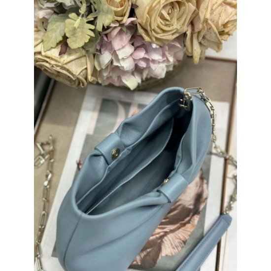 Premium Replica Dior Bow Bag with Blue Bow and Gold-Finish Metal At Cheap Price