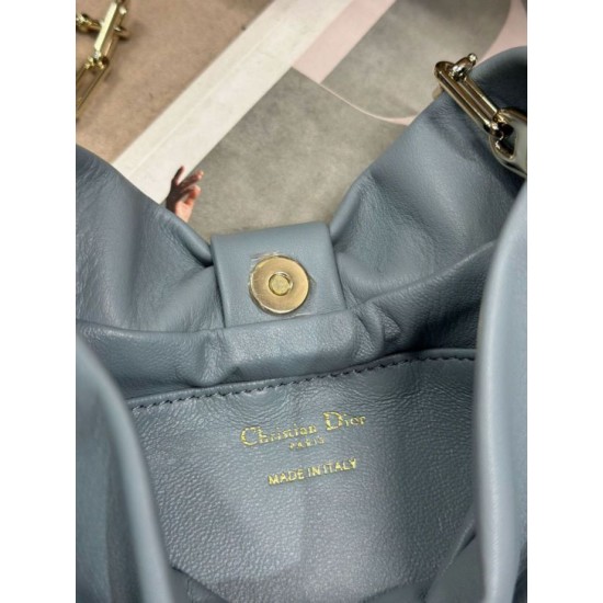 Premium Replica Dior Bow Bag with Blue Bow and Gold-Finish Metal At Cheap Price