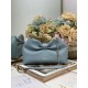 Premium Replica Dior Bow Bag with Blue Bow and Gold-Finish Metal At Cheap Price