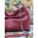 Fake Dior Bow Bag with Claret Bow and Gold-Finish Metal Knockoff Clone Sale Online Premium Replica Dior Bow Bag with Claret Bow and Gold-Finish Metal At Cheap Price