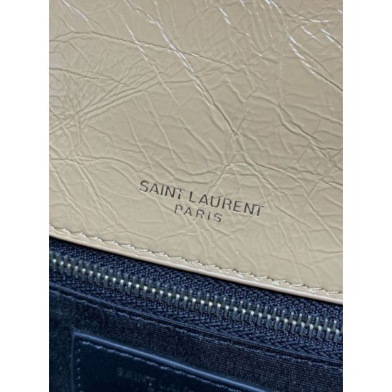 Premium Replica Vintage Niki Medium YSL Saint Laurent Crossbody Bag Waxed and Oiled Leather Apricot At Cheap Price