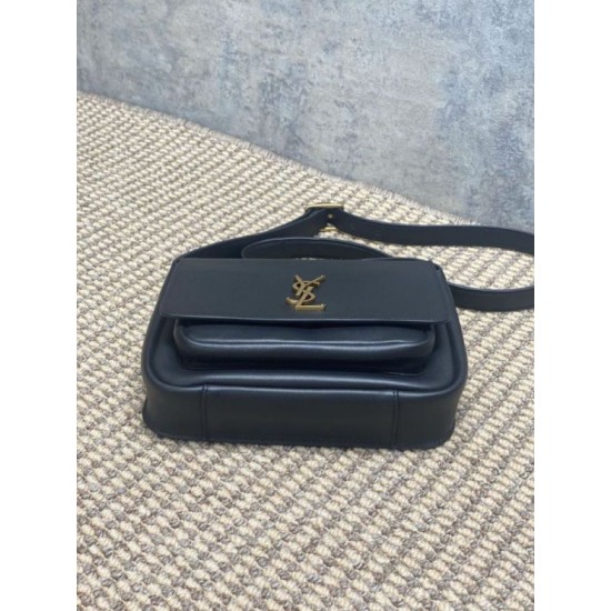Premium Replica YSL Saint Laurent Niki Besace Grained Shoulder Bag Black At Cheap Price