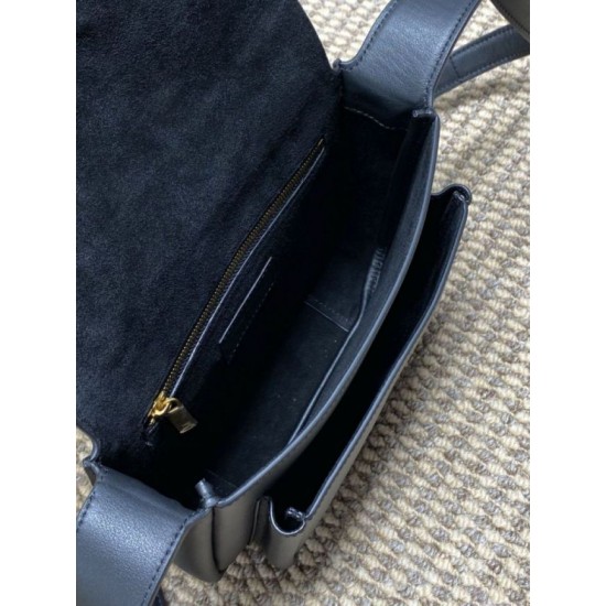 Premium Replica YSL Saint Laurent Niki Besace Grained Shoulder Bag Black At Cheap Price
