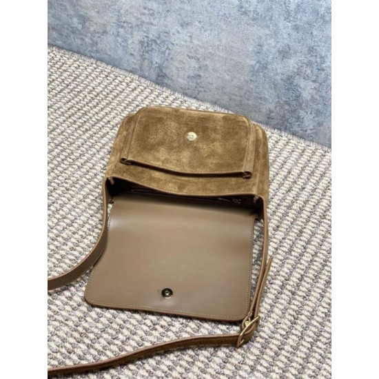 Fake YSL Saint Laurent Niki Besace Suede Shoulder Bag Brown Knockoff Clone Sale Online Premium Replica YSL Saint Laurent Niki Besace Suede Shoulder Bag Brown At Cheap Price