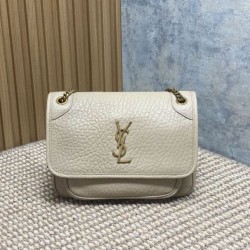 Premium Replica YSL Saint Laurent Niki Medium/Large Grained Lambskin Beige At Cheap Price