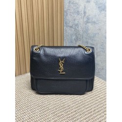 Premium Replica YSL Saint Laurent Niki Medium/Large Grained Lambskin Black At Cheap Price