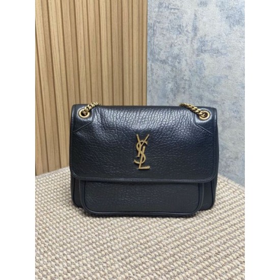 Fake YSL Saint Laurent Niki Medium/Large Grained Lambskin Black Knockoff Clone Sale Online Premium Replica YSL Saint Laurent Niki Medium/Large Grained Lambskin Black At Cheap Price