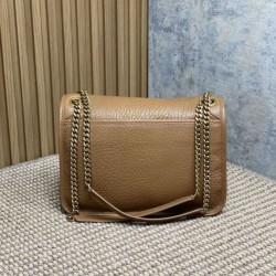 Premium Replica YSL Saint Laurent Niki Medium/Large Grained Lambskin Brown At Cheap Price