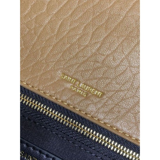 Premium Replica YSL Saint Laurent Niki Medium/Large Grained Lambskin Brown At Cheap Price