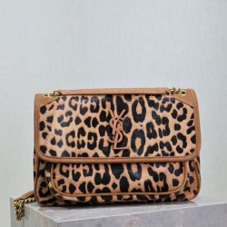 Premium Replica YSL Saint Laurent Niki Medium Chain Flap Bag with Leopard Print At Cheap Price