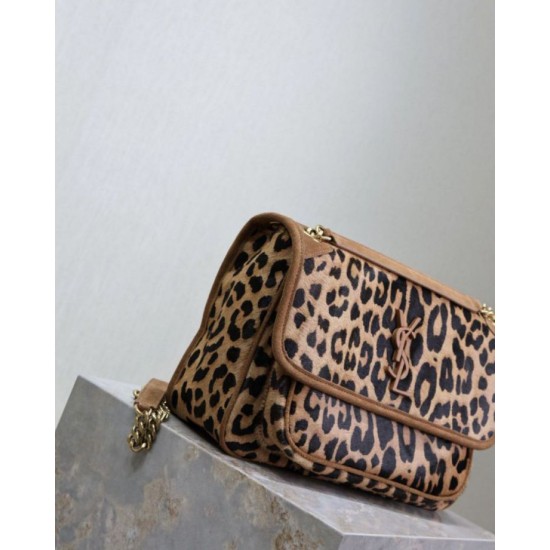 Premium Replica YSL Saint Laurent Niki Medium Chain Flap Bag with Leopard Print At Cheap Price