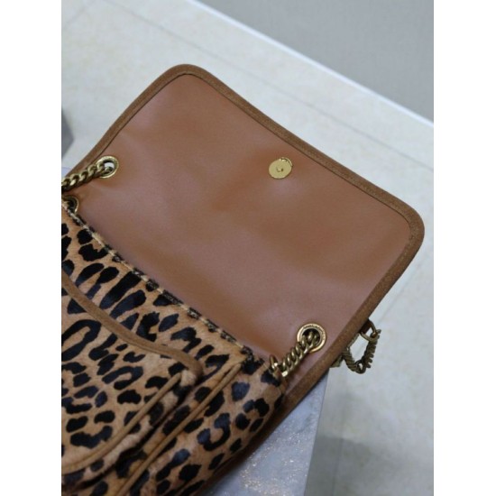 Premium Replica YSL Saint Laurent Niki Medium Chain Flap Bag with Leopard Print At Cheap Price