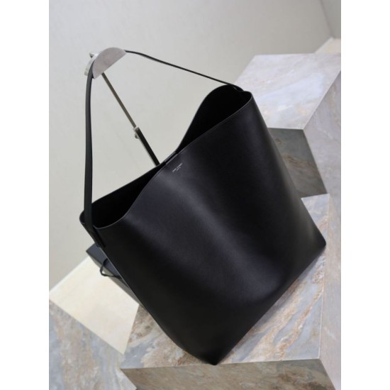 Premium Replica YSL Saint Laurent Bold Hobo Bag Smooth Leather Black At Cheap Price