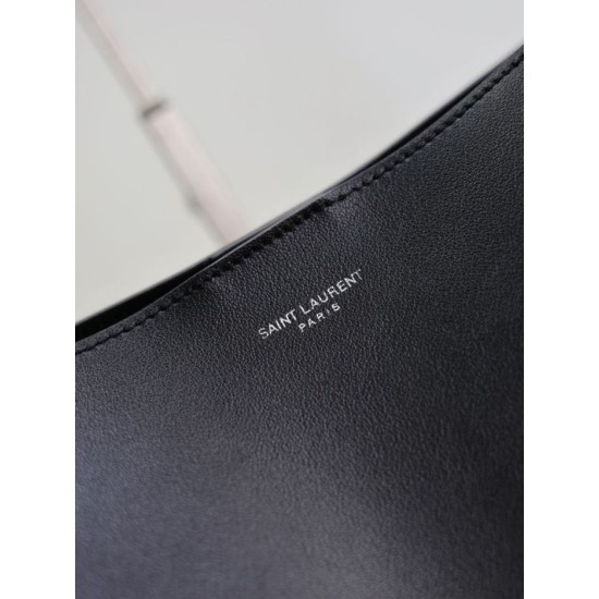 Premium Replica YSL Saint Laurent Bold Hobo Bag Smooth Leather Black At Cheap Price