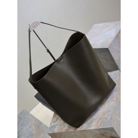 Premium Replica YSL Saint Laurent Bold Hobo Bag Smooth Leather Dark Green At Cheap Price