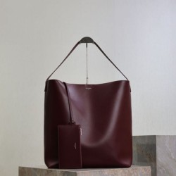 Premium Replica YSL Saint Laurent Bold Hobo Bag Smooth Leather Brown At Cheap Price