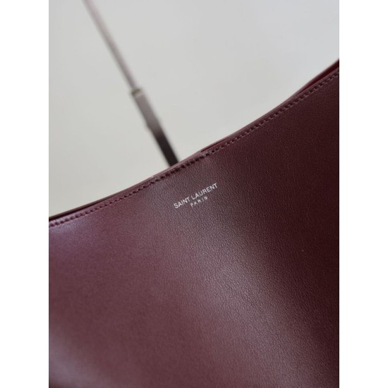 Premium Replica YSL Saint Laurent Bold Hobo Bag Smooth Leather Brown At Cheap Price