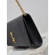 Premium Replica YSL Saint Laurent Kate Clutch Black Hammered Leather At Cheap Price