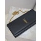 Premium Replica YSL Saint Laurent Kate Clutch Black Hammered Leather At Cheap Price