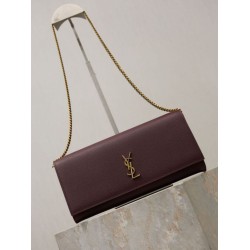 Premium Replica YSL Saint Laurent Kate Clutch Brown Hammered Leather At Cheap Price