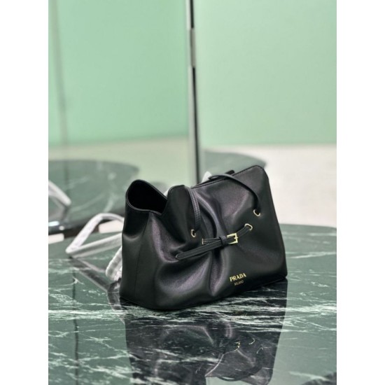 Premium Replica Prada Dada Small Shoulder Bag Black Nappa Leather At Cheap Price