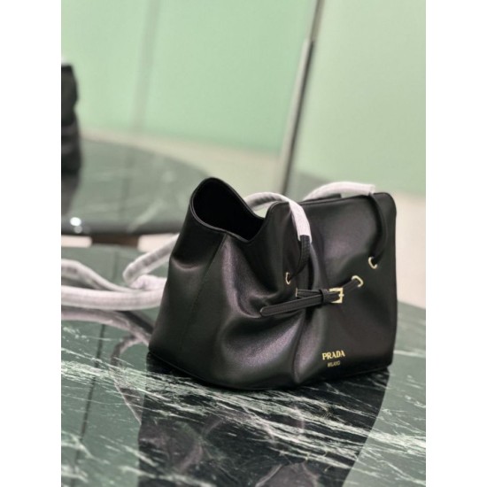 Premium Replica Prada Dada Small Shoulder Bag Black Nappa Leather At Cheap Price
