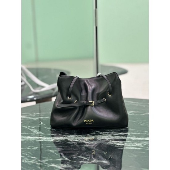 Premium Replica Prada Dada Small Shoulder Bag Black Nappa Leather At Cheap Price