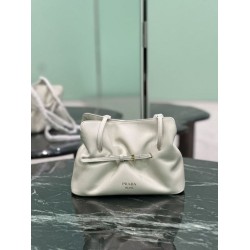 Premium Replica Prada Dada Small Shoulder Bag Beige Nappa Leather At Cheap Price